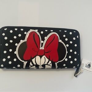 Disney Loungefly Black and Red Minnie Mouse Wallet